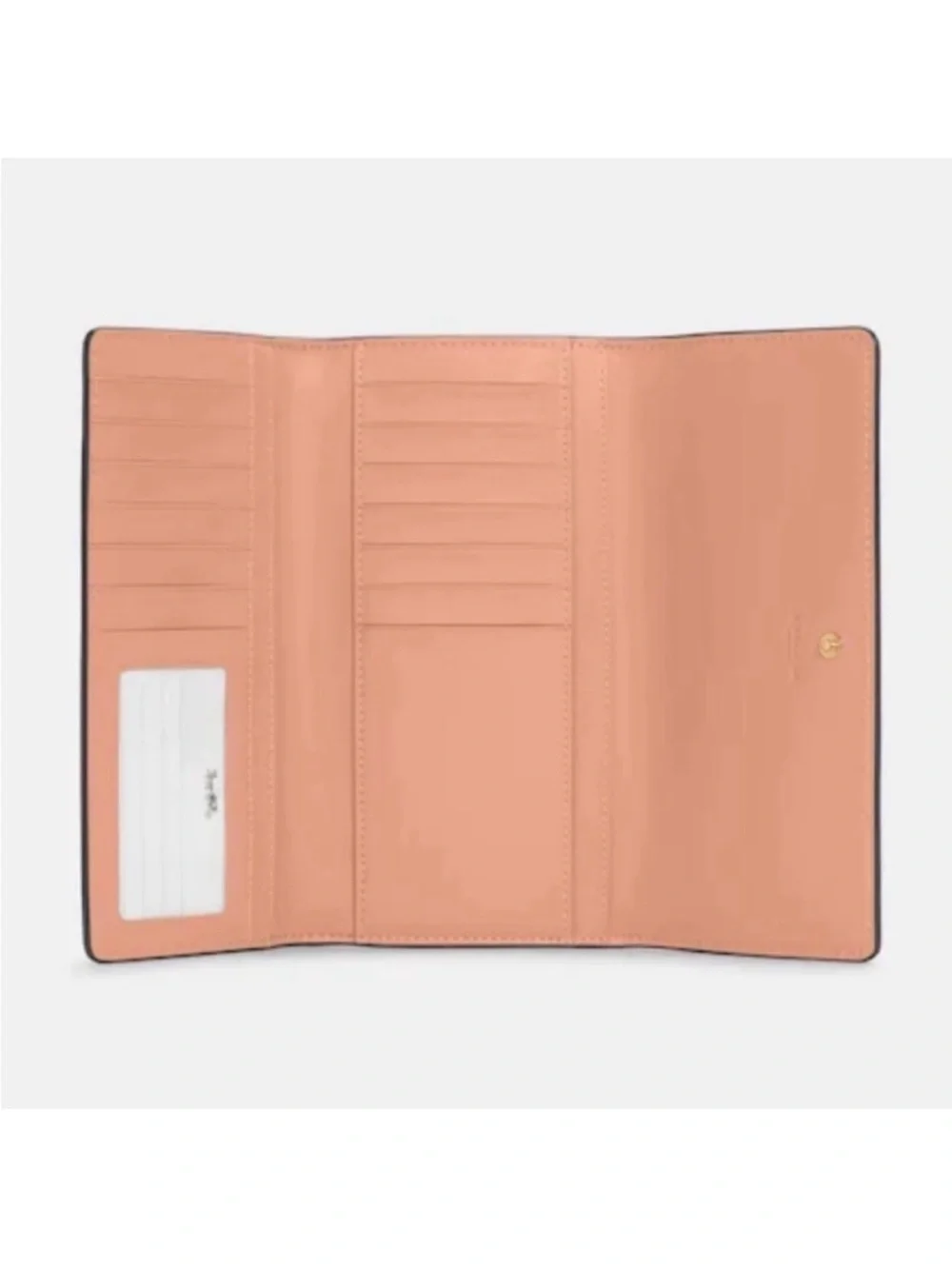 Coach Slim Trifold Wallet In Signature Canvas